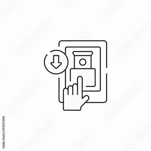 smart home download icon sign vector