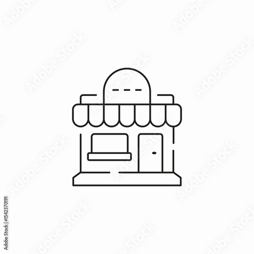 small shop front icon sign vector