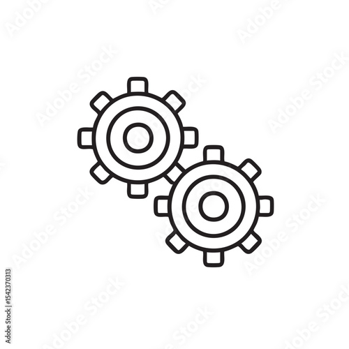Two interlocking gears symbolize mechanics and engineering