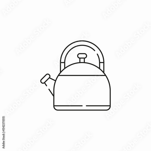 whistling tea kettle icon sign vector