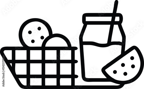 Vector illustration of a set of kitchen utensils in a shopping cart, a perfect symbol for your business