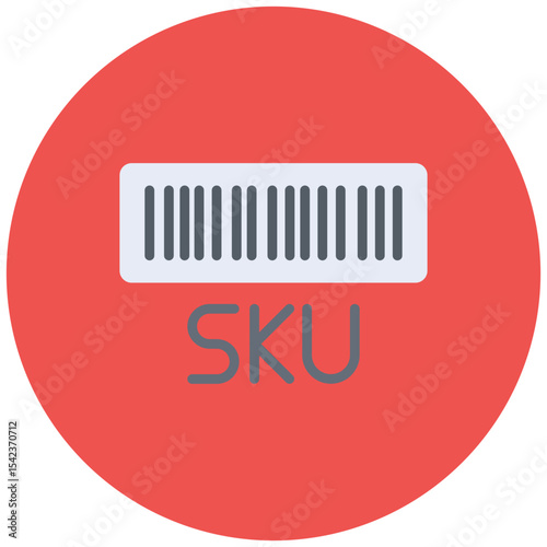 Stock Keeping Unit. icon vector image. Can be used for Merchandising.