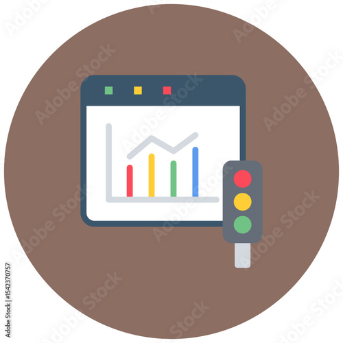Digital Traffic icon vector image. Can be used for Merchandising.
