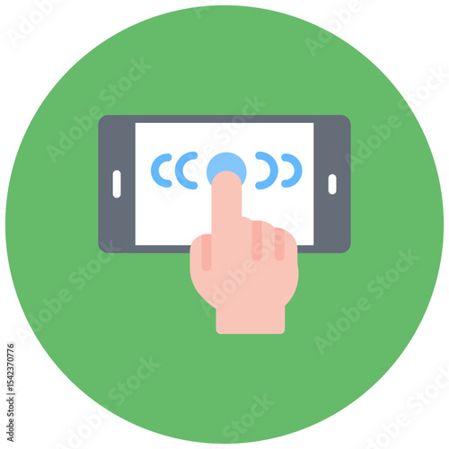 Interactive Display icon vector image. Can be used for Merchandising.
