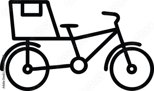 Vintage white background bicycle vector illustration