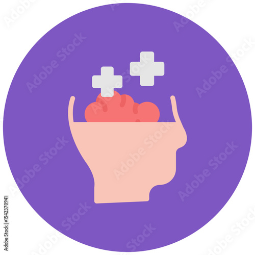 Brain Health icon vector image. Can be used for CBD Oil.