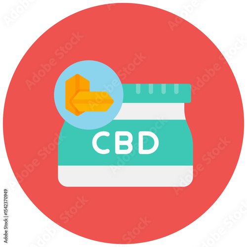 Cbd Crystals icon vector image. Can be used for CBD Oil.