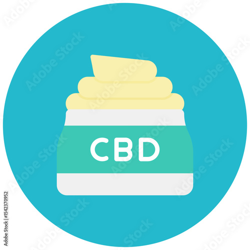 Cbd Cream icon vector image. Can be used for CBD Oil.