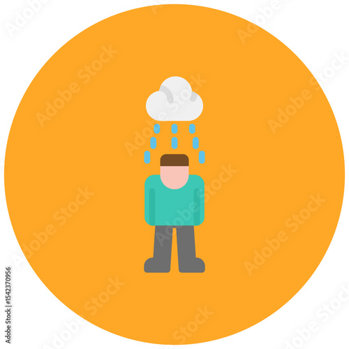 Depression icon vector image. Can be used for CBD Oil.