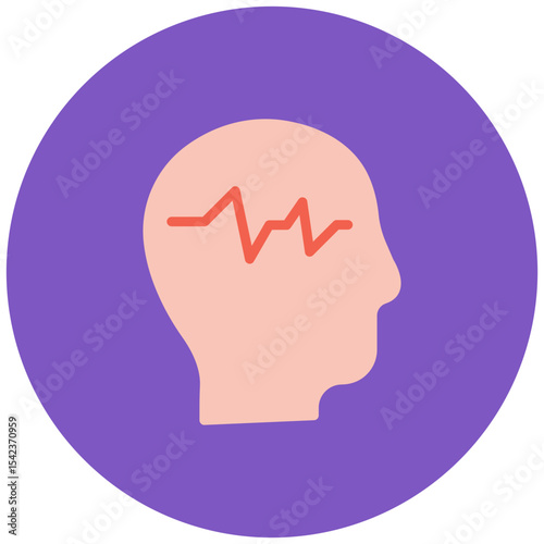 Epilepsy icon vector image. Can be used for CBD Oil.
