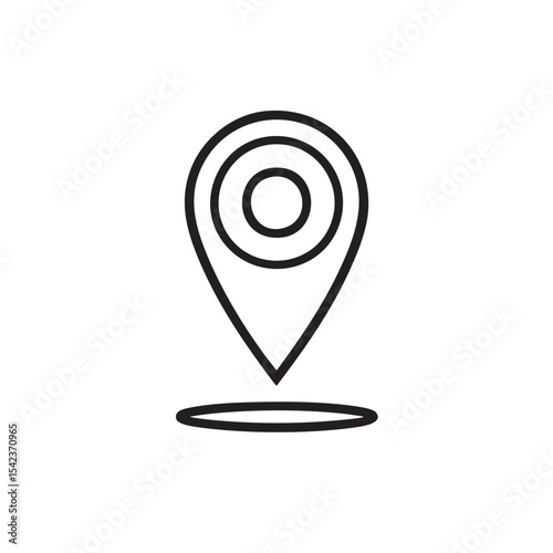 Location marker symbol for navigation and map applications