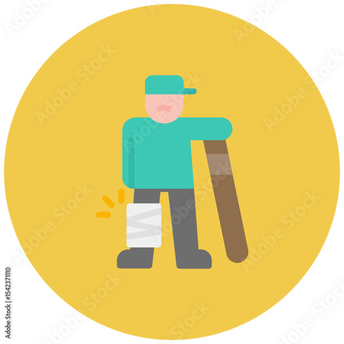 Pain icon vector image. Can be used for CBD Oil.
