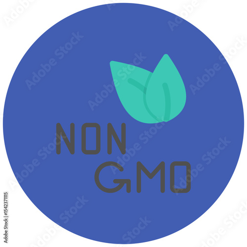 Non Gmo Ingredients icon vector image. Can be used for CBD Oil.