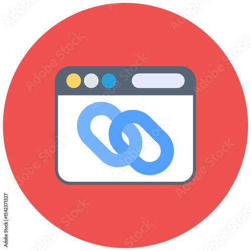 Hyperlink icon vector image. Can be used for Internet Marketing.