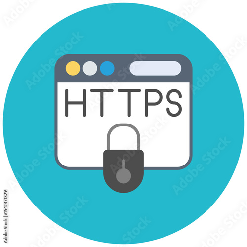 Https icon vector image. Can be used for Internet Marketing.