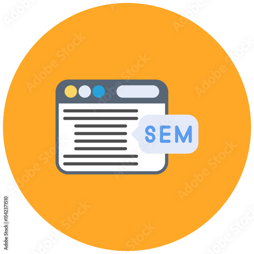 Sem icon vector image. Can be used for Internet Marketing.