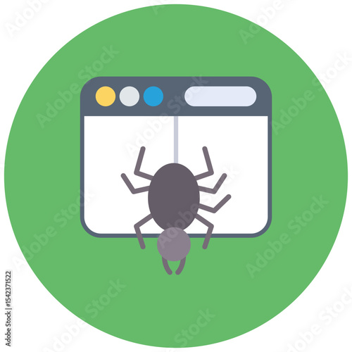 Spider icon vector image. Can be used for Internet Marketing.