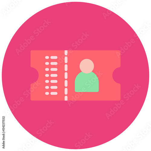 Adult Ticket icon vector image. Can be used for Museum.