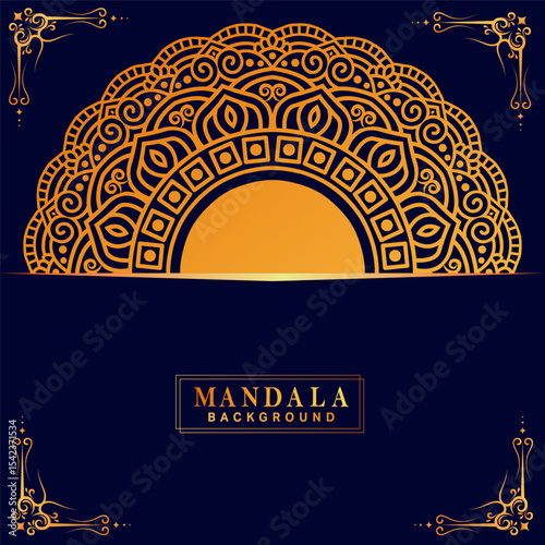 Luxury mandala background with golden arabesque pattern arabic islamic east style.decorative mandala for print, poster, cover, brochure, flyer, banner.