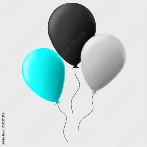 balloon illustration for birthday, celebration, new year or other design assets