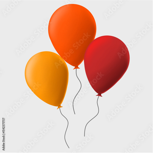colorful balloons isolated on white
