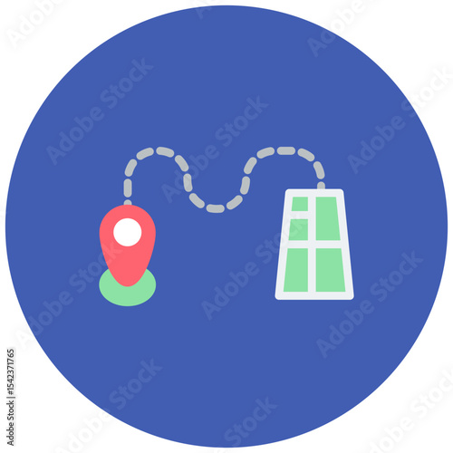 Getting Here icon vector image. Can be used for Museum.
