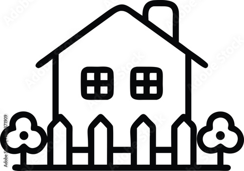 A vector icon set illustrating various residential house and home designs for real estate and property business