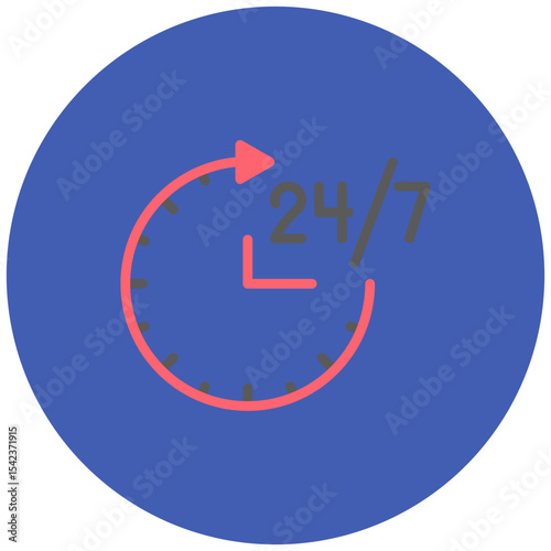 Open Every Day icon vector image. Can be used for Museum.
