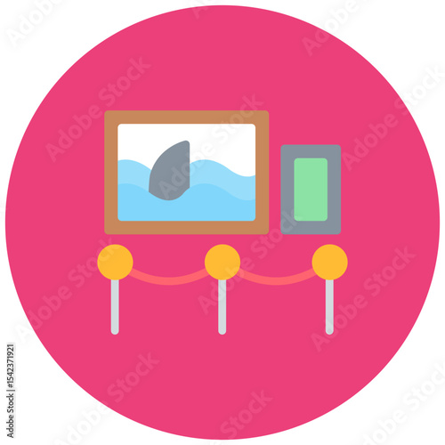 Ocean Museum icon vector image. Can be used for Museum.