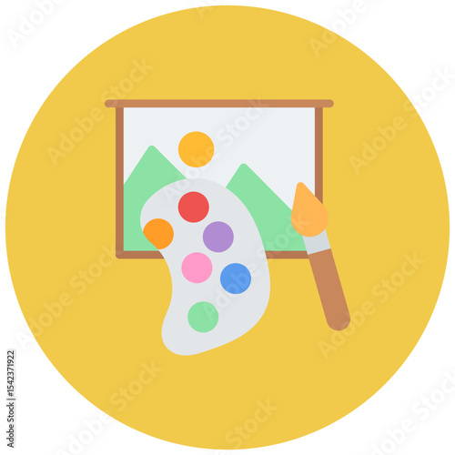 Painting icon vector image. Can be used for Museum.
