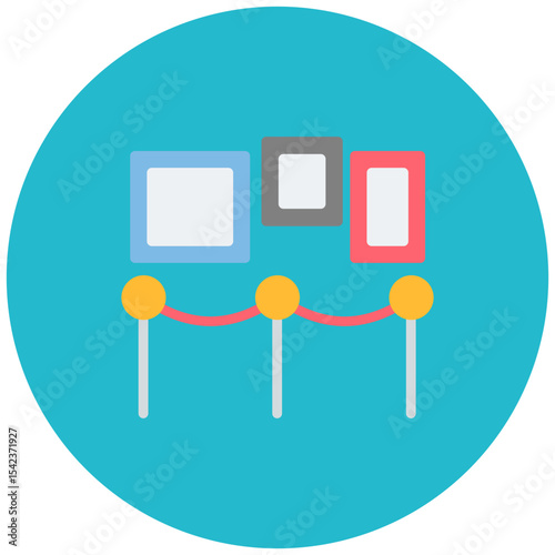 Portrait Gallery icon vector image. Can be used for Museum.