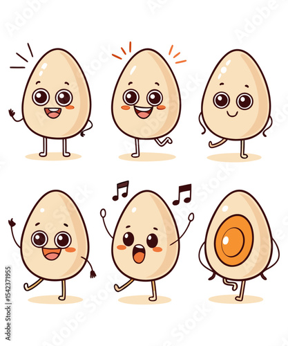A cute funny-egg Cartoon Character 2