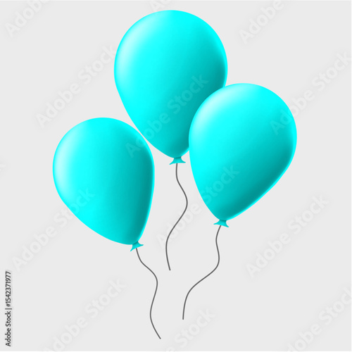 balloon illustration for birthday, celebration, new year or other design assets