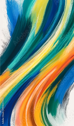 Modern vector background with brush strokes texture. Colorful abstract background.