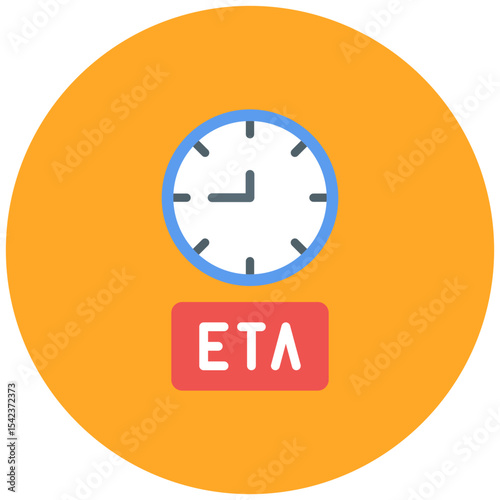 Eta icon vector image. Can be used for Airline.