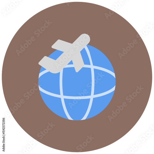 International Flight icon vector image. Can be used for Airline.