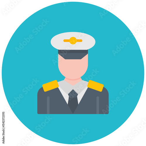 Male Captain icon vector image. Can be used for Airline.
