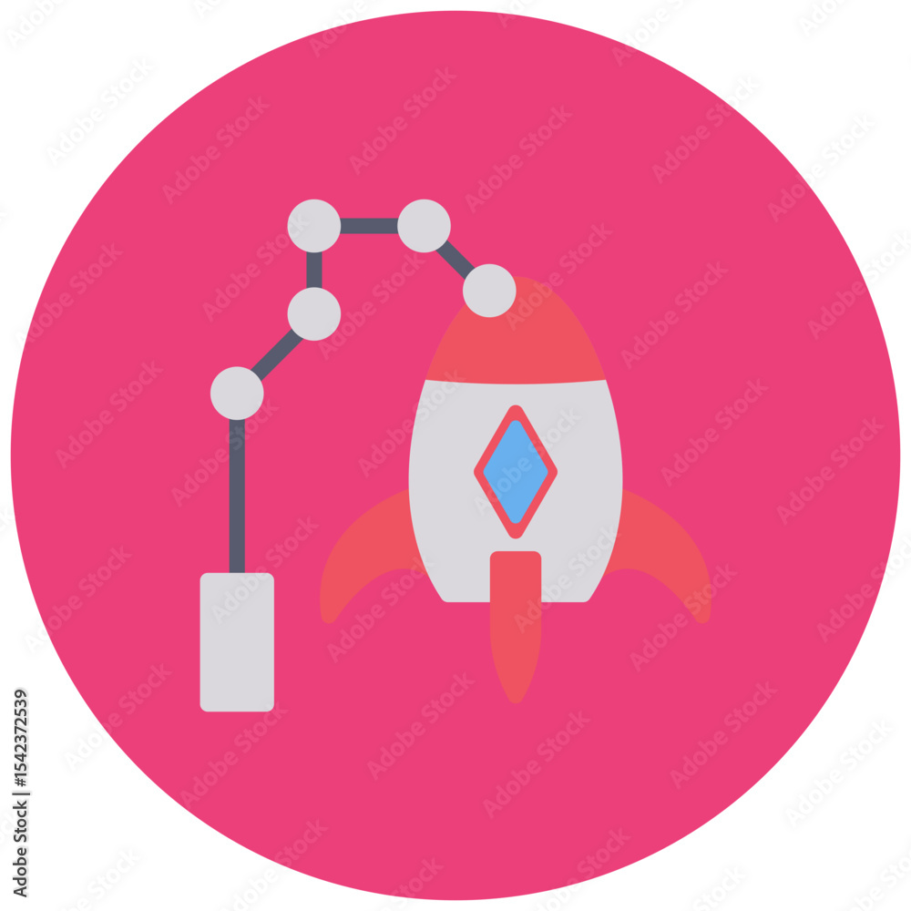 Fototapeta premium Aerospace Industry icon vector image. Can be used for Industry.
