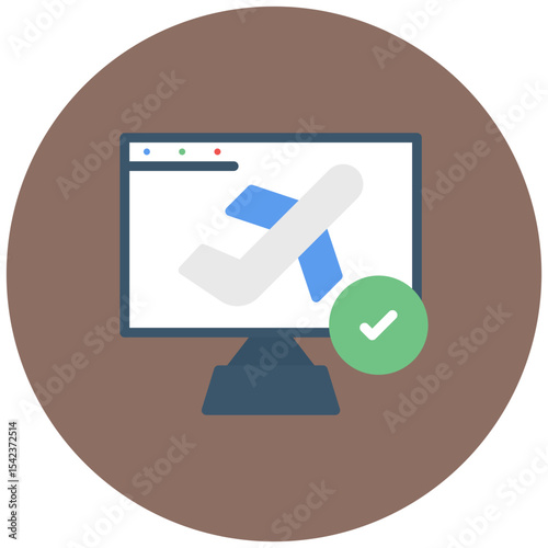 Online Check In icon vector image. Can be used for Airline.