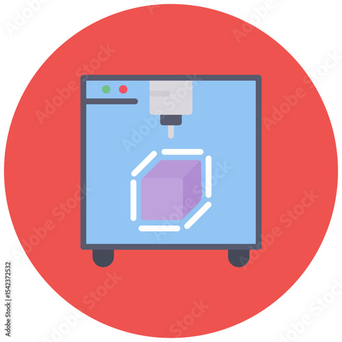 3D Printing icon vector image. Can be used for Industry.