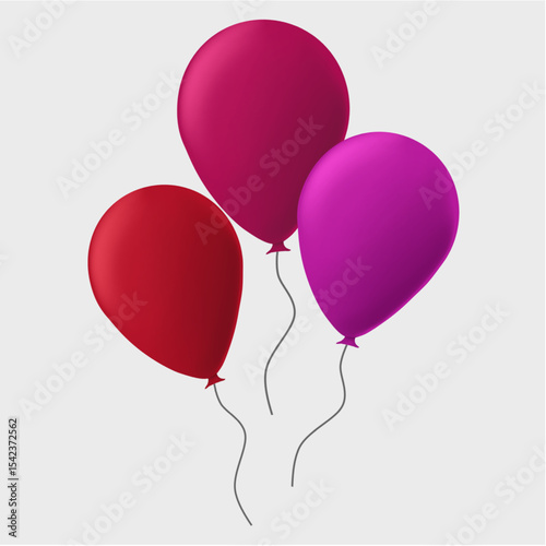 balloon illustration for birthday, celebration, new year or other design assets