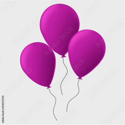 balloon illustration for birthday, celebration, new year or other design assets