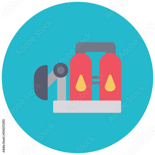 Oil Refinery icon vector image. Can be used for Industry.