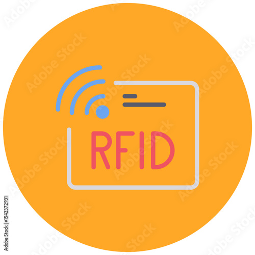 RFID Technologies icon vector image. Can be used for Industry.