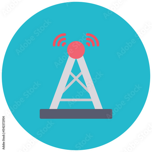 Telecommunication Industry icon vector image. Can be used for Industry.