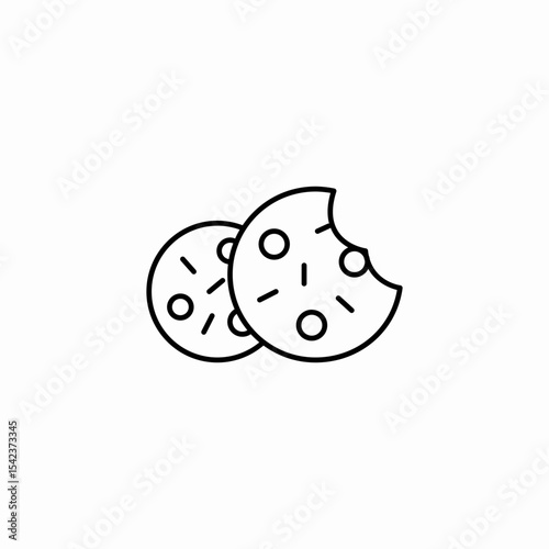 chocolate chip cookies icon sign vector