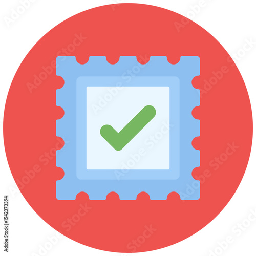 Stamp icon vector image. Can be used for Shipping.
