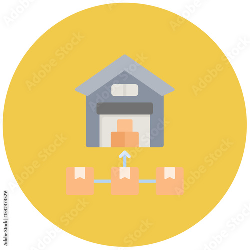 Distribution Center icon vector image. Can be used for Shipping.