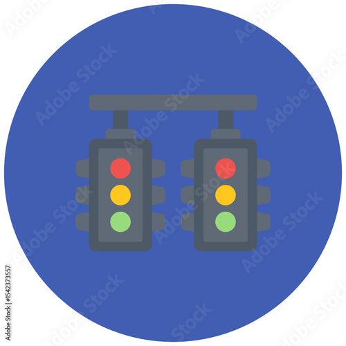 Traffic Light icon vector image. Can be used for Shipping.
