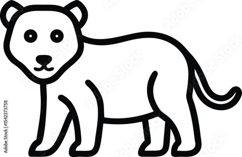 A cute cartoon animal vector illustration featuring a dog and rhino